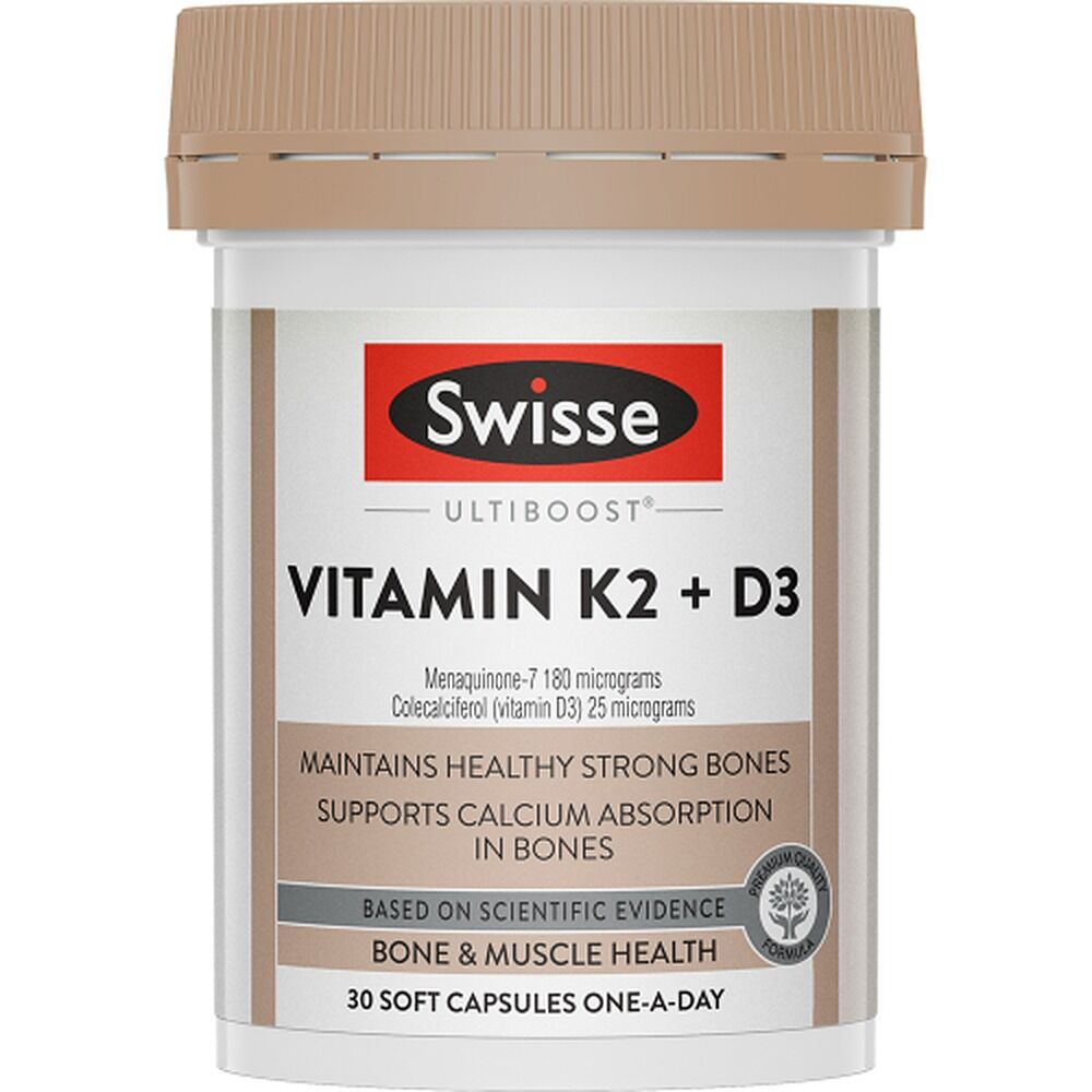 Swisse Ultiboost Vitamin K2 + D 30 Capsules
