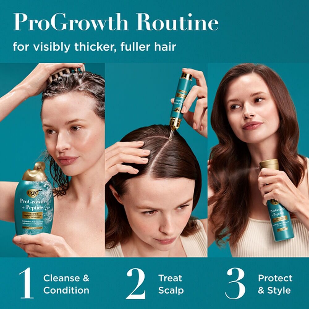 OGX ProGrowth + Peptide Clarifying Shampoo Scalp Exfoliant 385mL