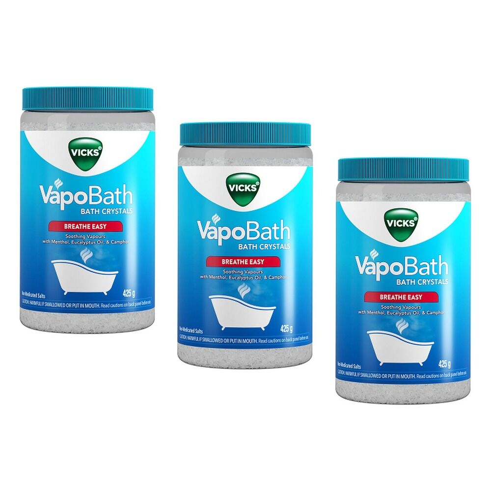 Vicks VapoBath Bath Crystals 425g Pack of 3