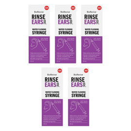BioRevive RinseEars Water Flushing Syringe 20mL Pack of 5