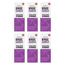 BioRevive RinseEars Water Flushing Syringe 20mL Pack of 6