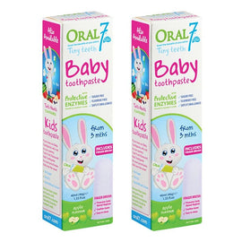 Oral7 Baby Toothpaste with Finger Brush 40mL Pack of 2