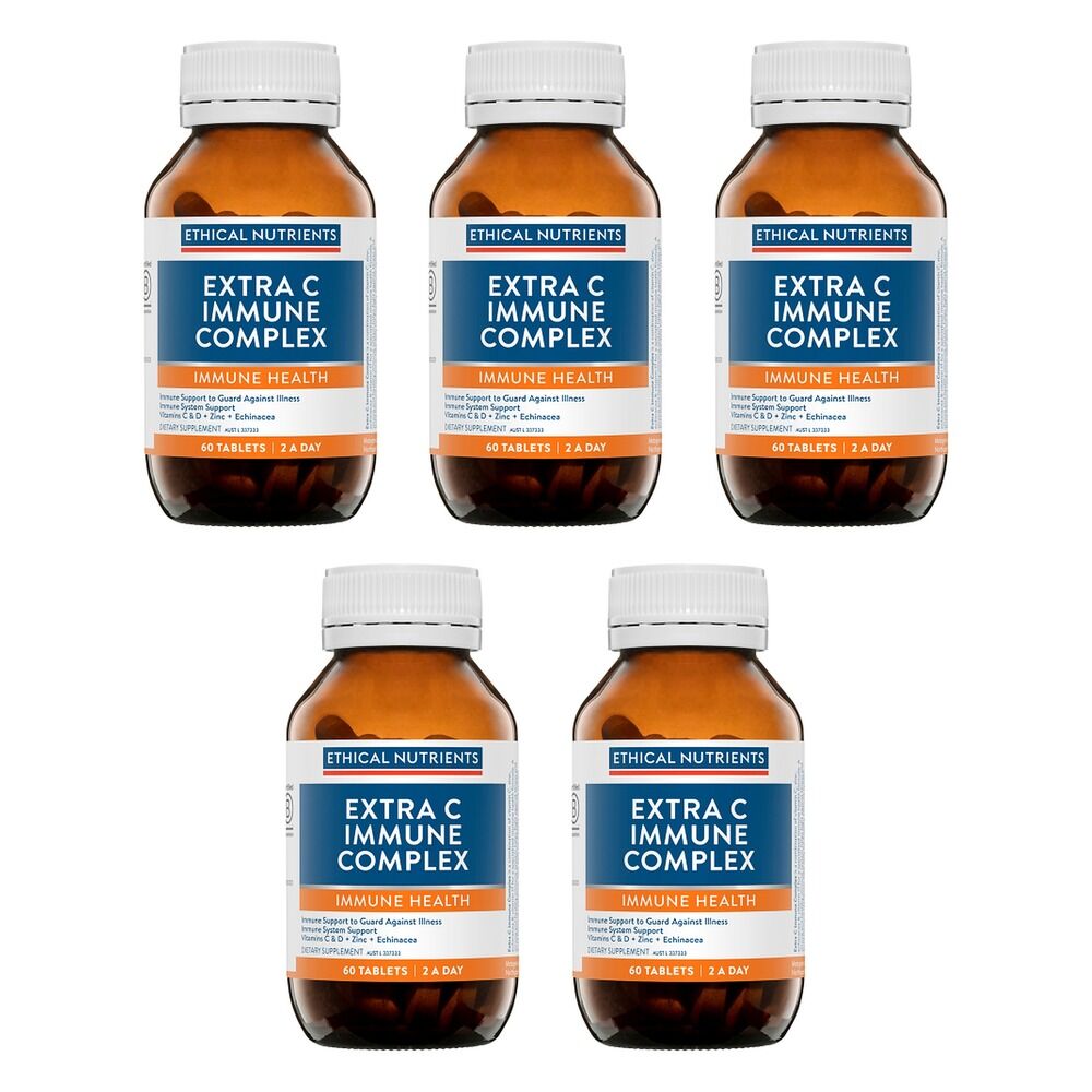 Ethical Nutrients Extra C Immune Complex 60 Tablets Pack of 5