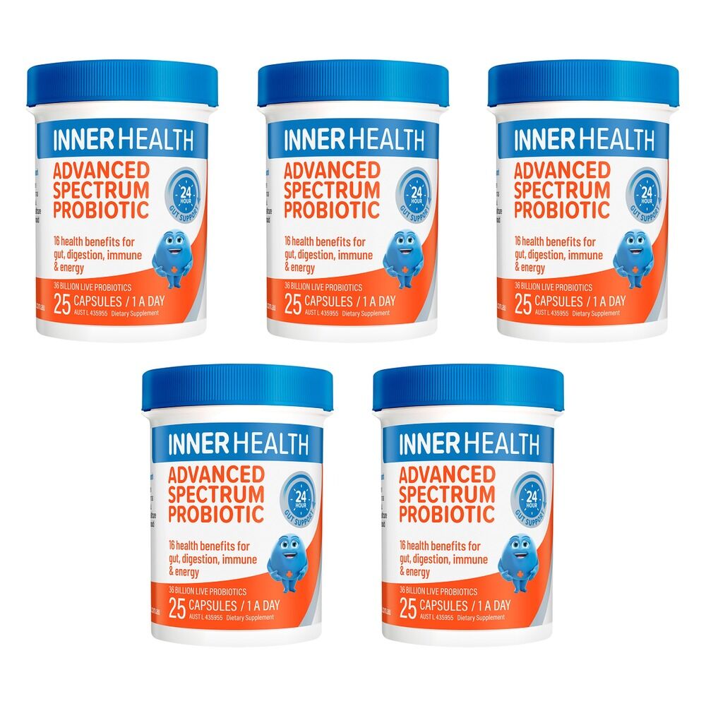 Inner Health Advanced Spectrum Probiotic 25 Capsules Pack of 5