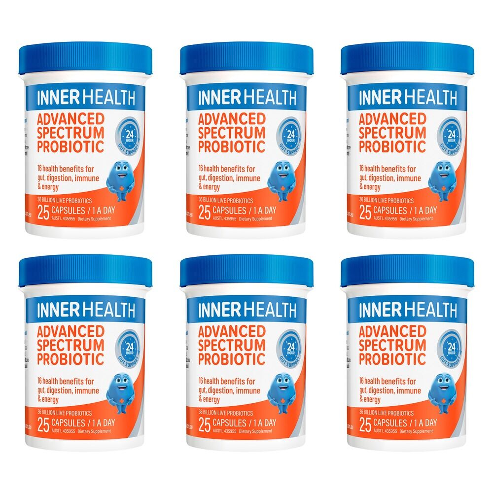Inner Health Advanced Spectrum Probiotic 25 Capsules Pack of 6