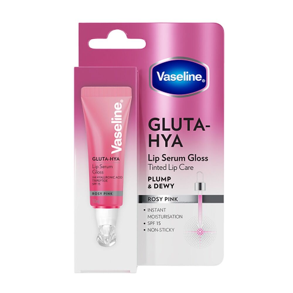 Vaseline Gluta-Hya Lip Serum Gloss Rosy Pink 10mL
