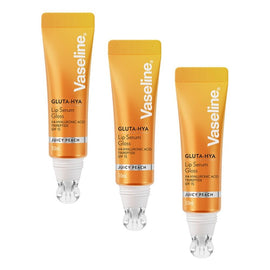 Vaseline Gluta-Hya Lip Serum Gloss Juicy Peach 10mL Pack of 3