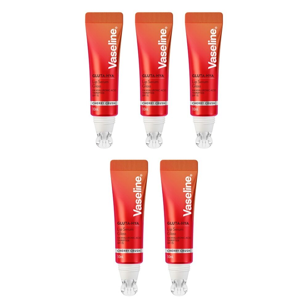 Vaseline Gluta-Hya Lip Serum Gloss Cherry Crush 10mL Pack of 5
