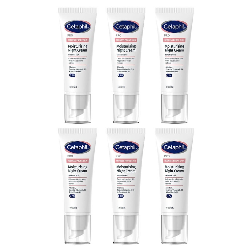 Cetaphil Pro Redness Prone Skin Moisturising Night Cream 50mL Pack of 6