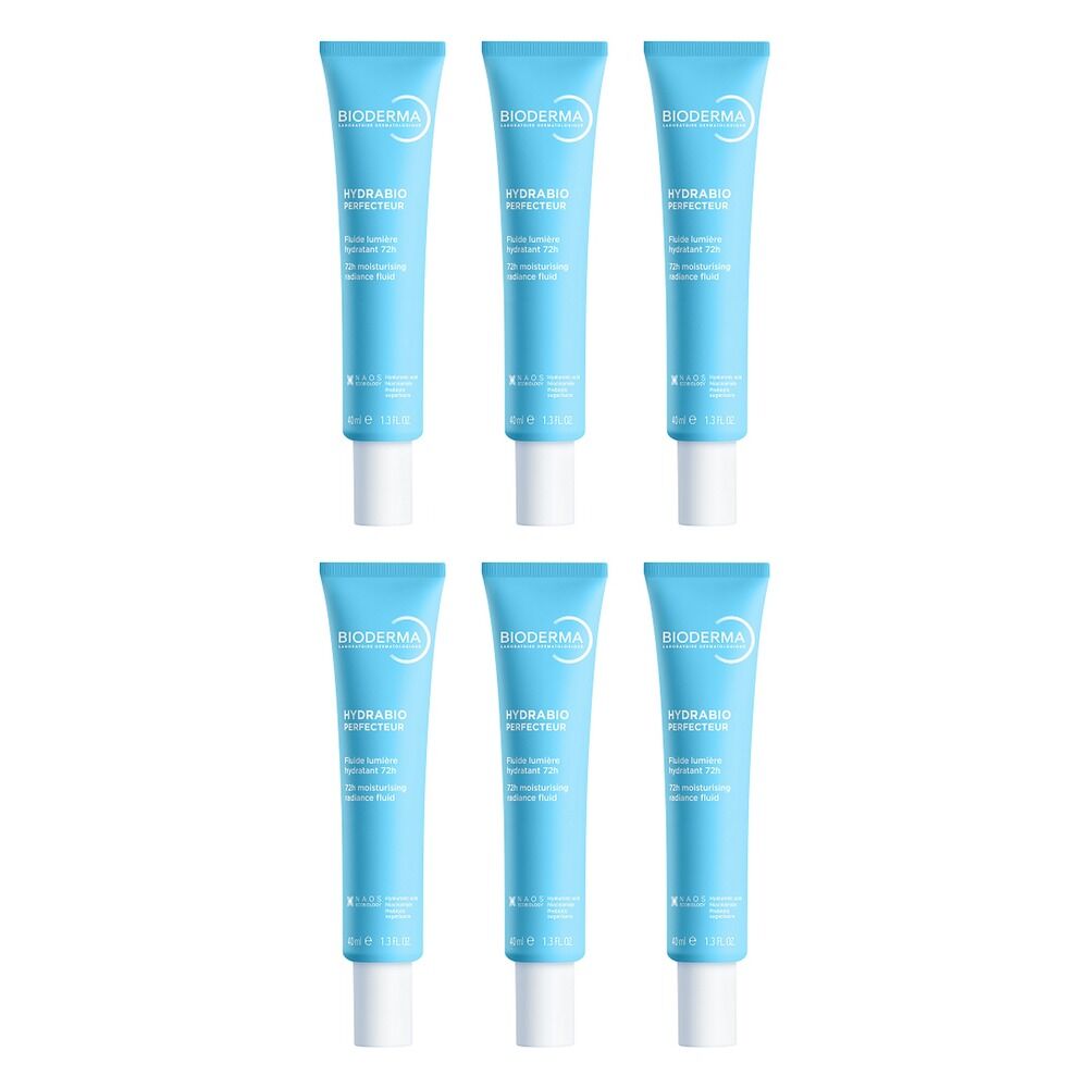 Bioderma Hydrabio Perfecteur Moisturising Radiance Fluid 40ml Pack of 6