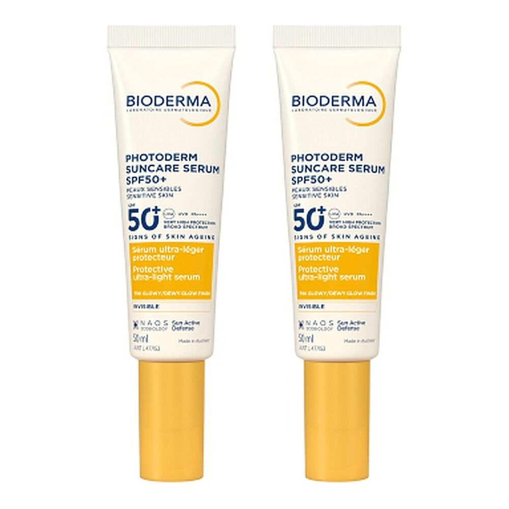 Bioderma Photoderm Suncare Serum SPF50 Dewy Glow Face Sunscreen 50mL Pack of 2