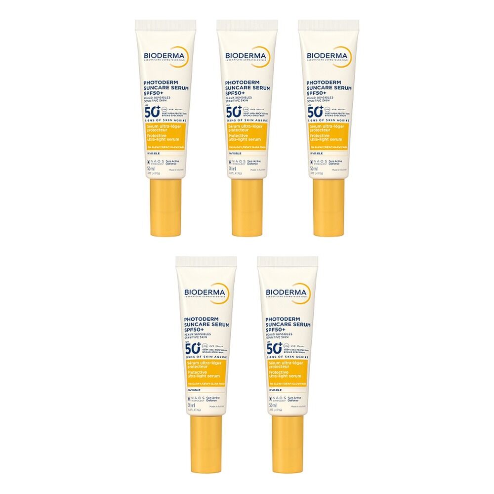 Bioderma Photoderm Suncare Serum SPF50 Dewy Glow Face Sunscreen 50mL Pack of 5