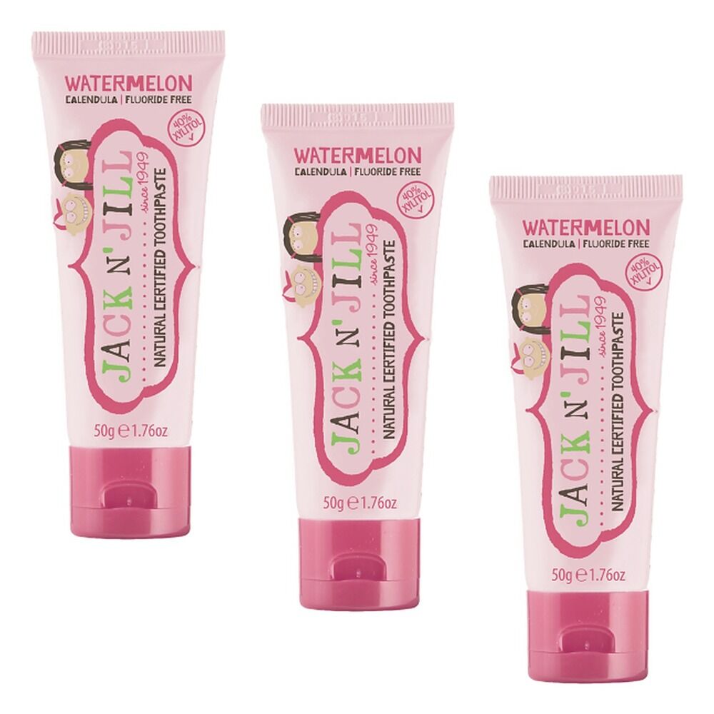 Jack N' Jill Natural Certified Toothpaste Watermelon 50g Pack of 3