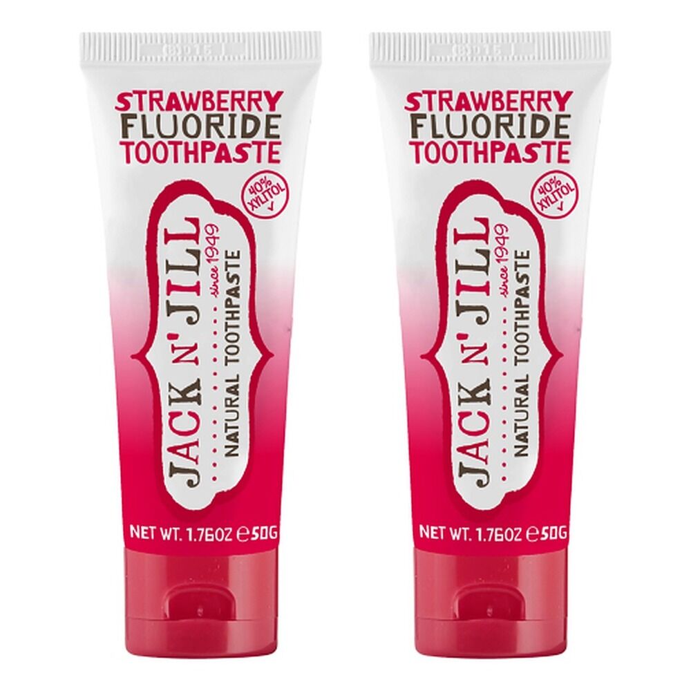 Jack N' Jill Natural Toothpaste Strawberry Fluoride 50g Pack of 2