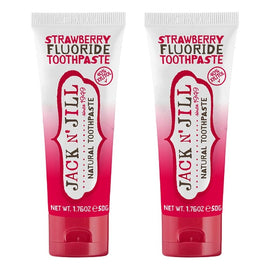 Jack N' Jill Natural Toothpaste Strawberry Fluoride 50g Pack of 2