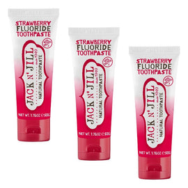 Jack N' Jill Natural Toothpaste Strawberry Fluoride 50g Pack of 3
