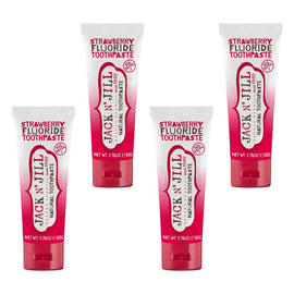 Jack N' Jill Natural Toothpaste Strawberry Fluoride 50g Pack of 4