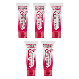 Jack N' Jill Natural Toothpaste Strawberry Fluoride 50g Pack of 5