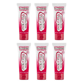 Jack N' Jill Natural Toothpaste Strawberry Fluoride 50g Pack of 6