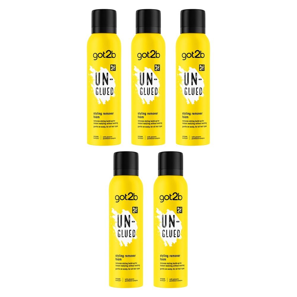 Got2B Un-Glued Styling & Hairspray Remover Foam 150mL Pack of 5
