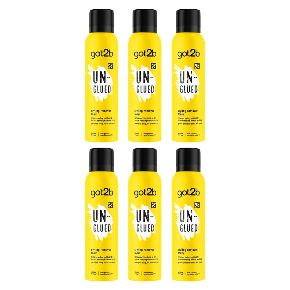 Got2B Un-Glued Styling & Hairspray Remover Foam 150mL Pack of 6