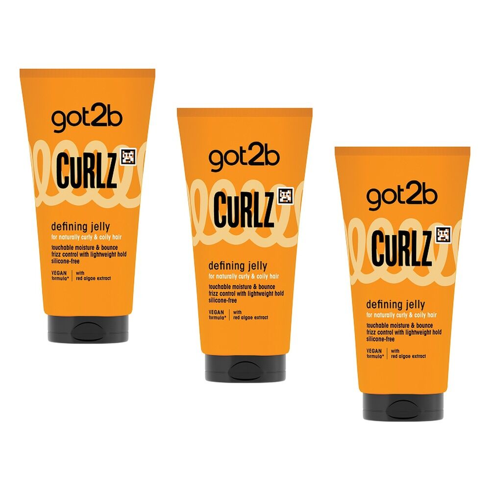 Got2B Curlz Defining Jelly Hair Styling Gel 150mL Pack of 3