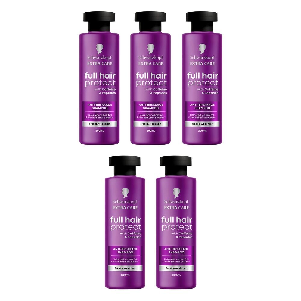 Schwarzkopf Extra Care Full Hair Protect Anti-Breakage Shampoo 200mL Pack of 5