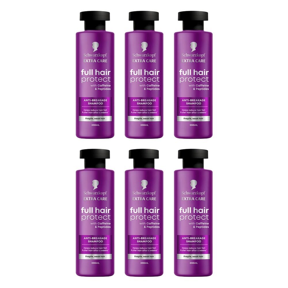 Schwarzkopf Extra Care Full Hair Protect Anti-Breakage Shampoo 200mL Pack of 6