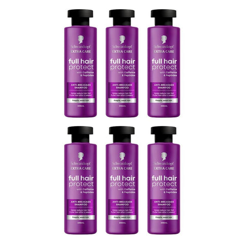 Schwarzkopf Extra Care Full Hair Protect Anti-Breakage Shampoo 200mL Pack of 6