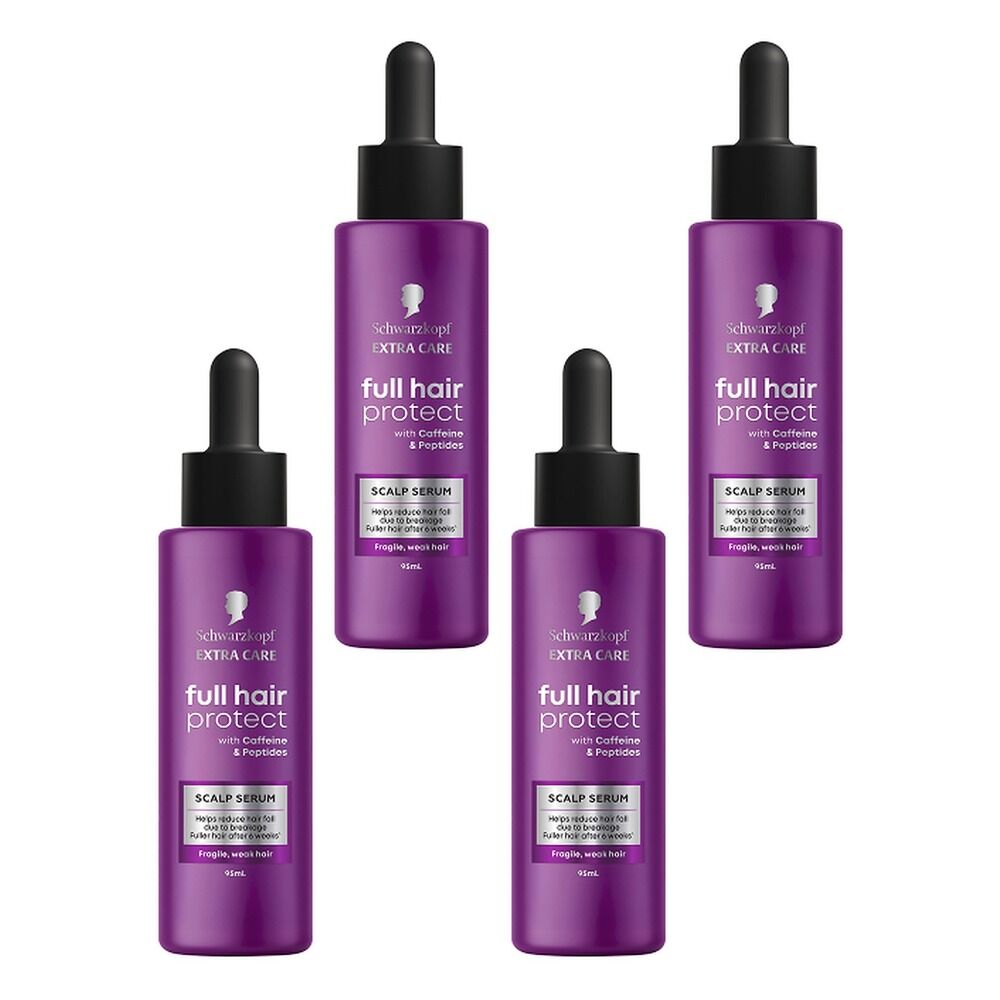 Schwarzkopf Extra Care Full Hair Protect Scalp Serum 95mL Pack of 4