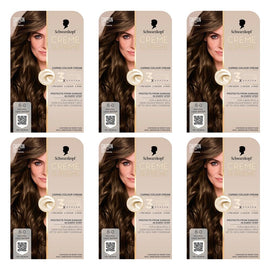 Schwarzkopf Creme Supreme 6-0 Natural Light Brown Hair Dye 245mL Pack of 6