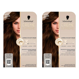 Schwarzkopf Creme Supreme 5-60 Natural Brown Hair Dye 245mL Pack of 2