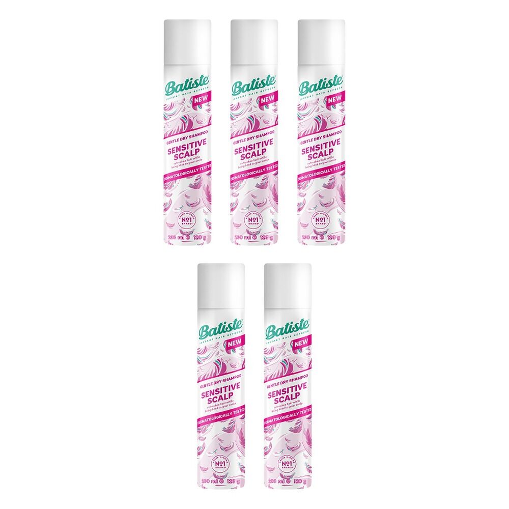 Batiste Dry Shampoo Sensitive Scalp Lightly Fragranced 200mL Pack of 5