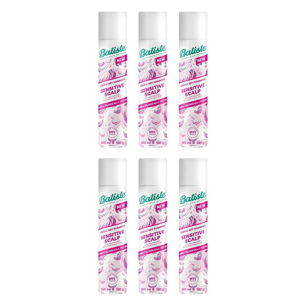 Batiste Dry Shampoo Sensitive Scalp Lightly Fragranced 200mL Pack of 6