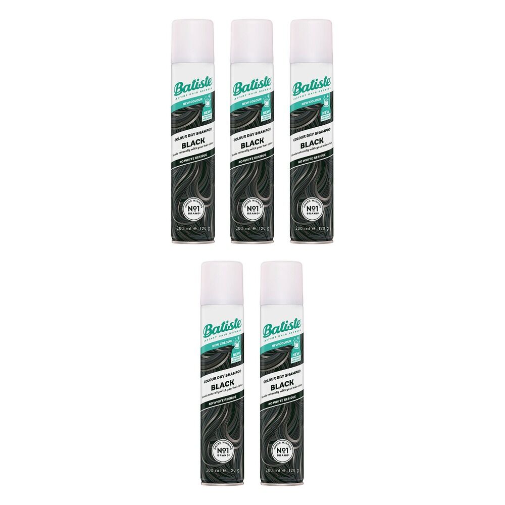 Batiste Black Colour Dry Shampoo 200mL Pack of 5