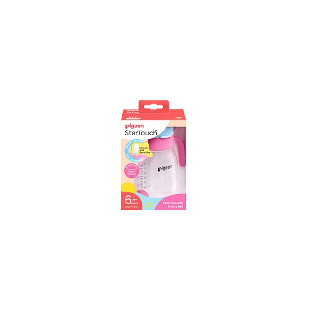 Pigeon Startouch Straw Cup + Gravity Ball Bubblegum 250mL