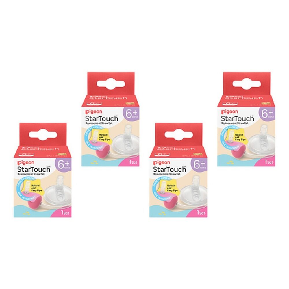 Pigeon Startouch Replacement Straw Set Bubblegum Pop Pack of 4