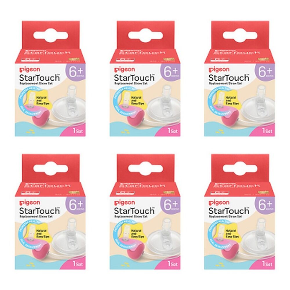 Pigeon Startouch Replacement Straw Set Bubblegum Pop Pack of 6