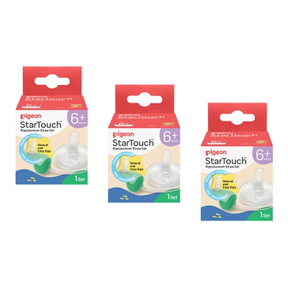 Pigeon Startouch Replacement Straw Set Mint To Be Pack of 3