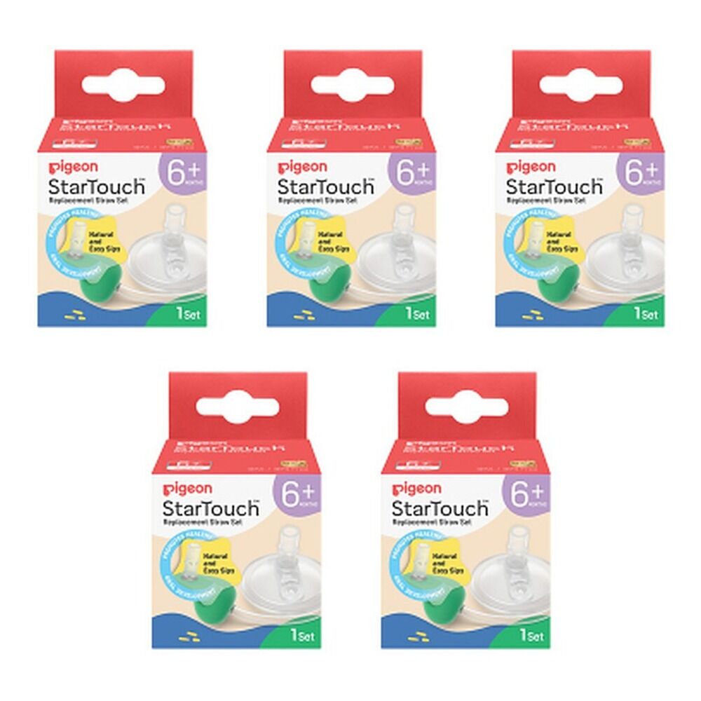 Pigeon Startouch Replacement Straw Set Mint To Be Pack of 5