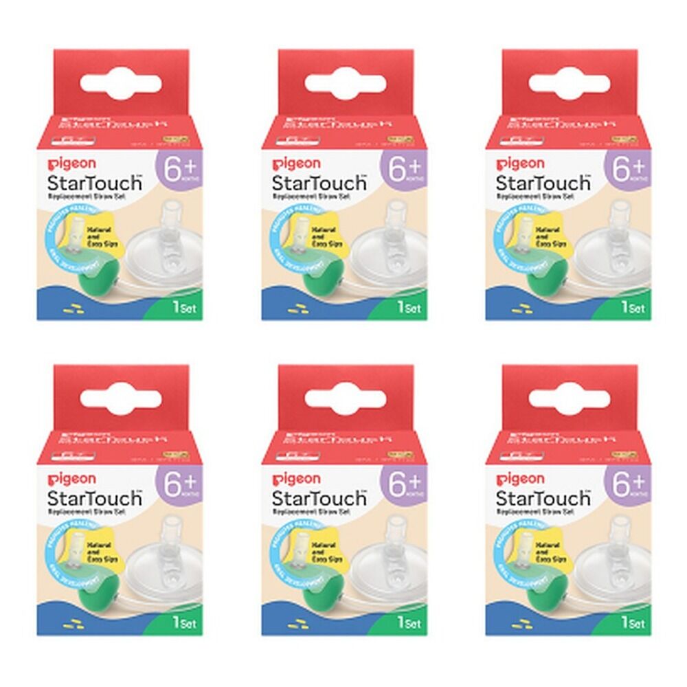 Pigeon Startouch Replacement Straw Set Mint To Be Pack of 6