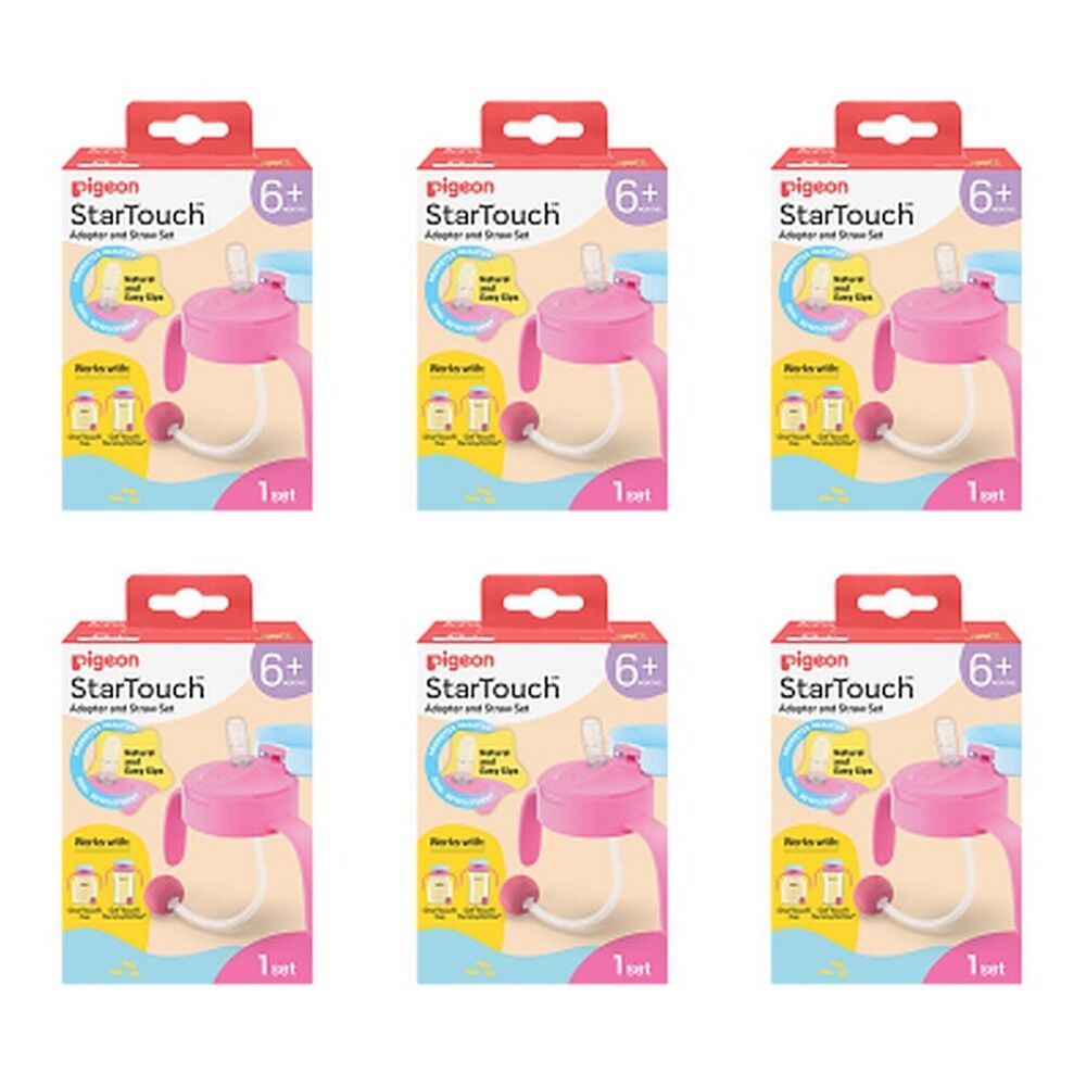 Pigeon Startouch Adapter + Straw Set Bubblegum Pop Pack of 6