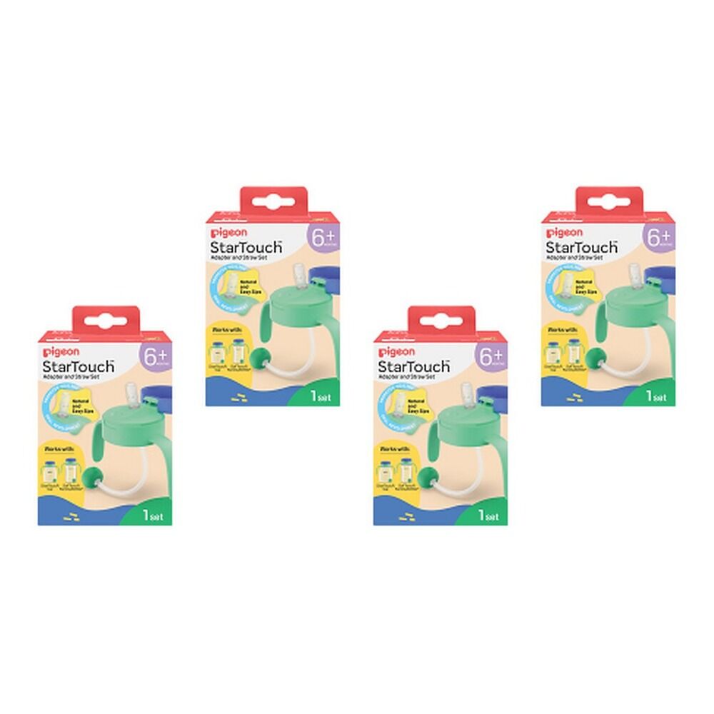 Pigeon Startouch Adapter + Straw Set Mint To Be Pack of 4