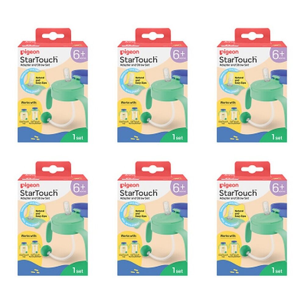 Pigeon Startouch Adapter + Straw Set Mint To Be Pack of 6