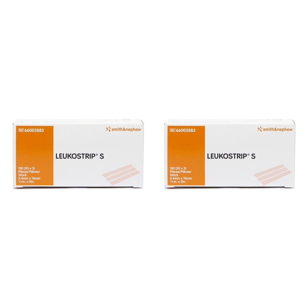 Leukostrip Wound Closure Strips Tan 6.4mm x 76mm Box of 50 Bundle of 2