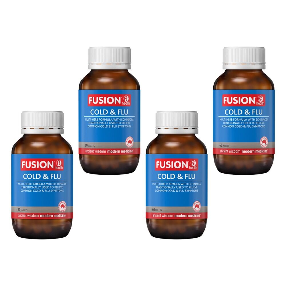 Fusion Health Cold & Flu 60 Tablets Pack of 4