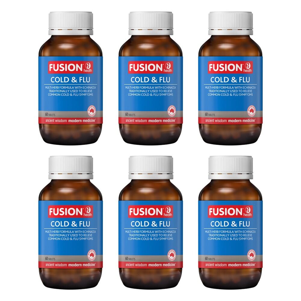 Fusion Health Cold & Flu 60 Tablets Pack of 6