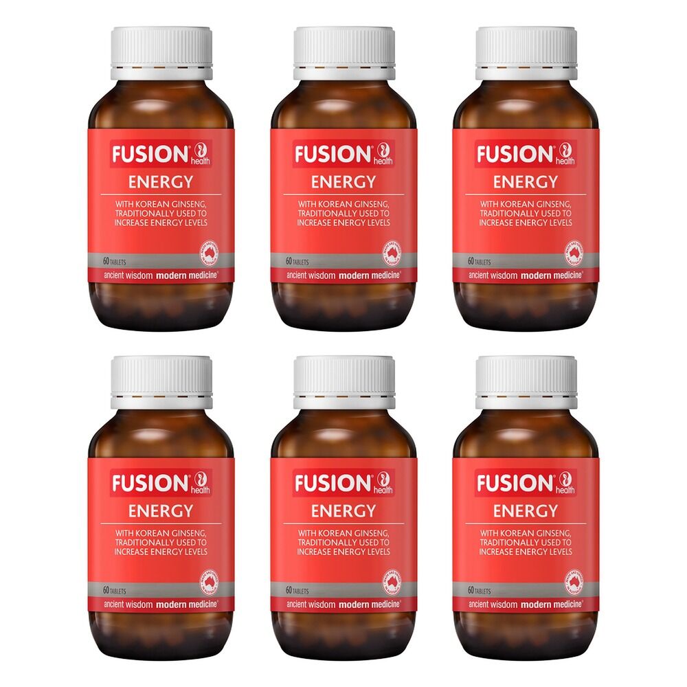 Fusion Health Energy 60 Tablets Pack of 6