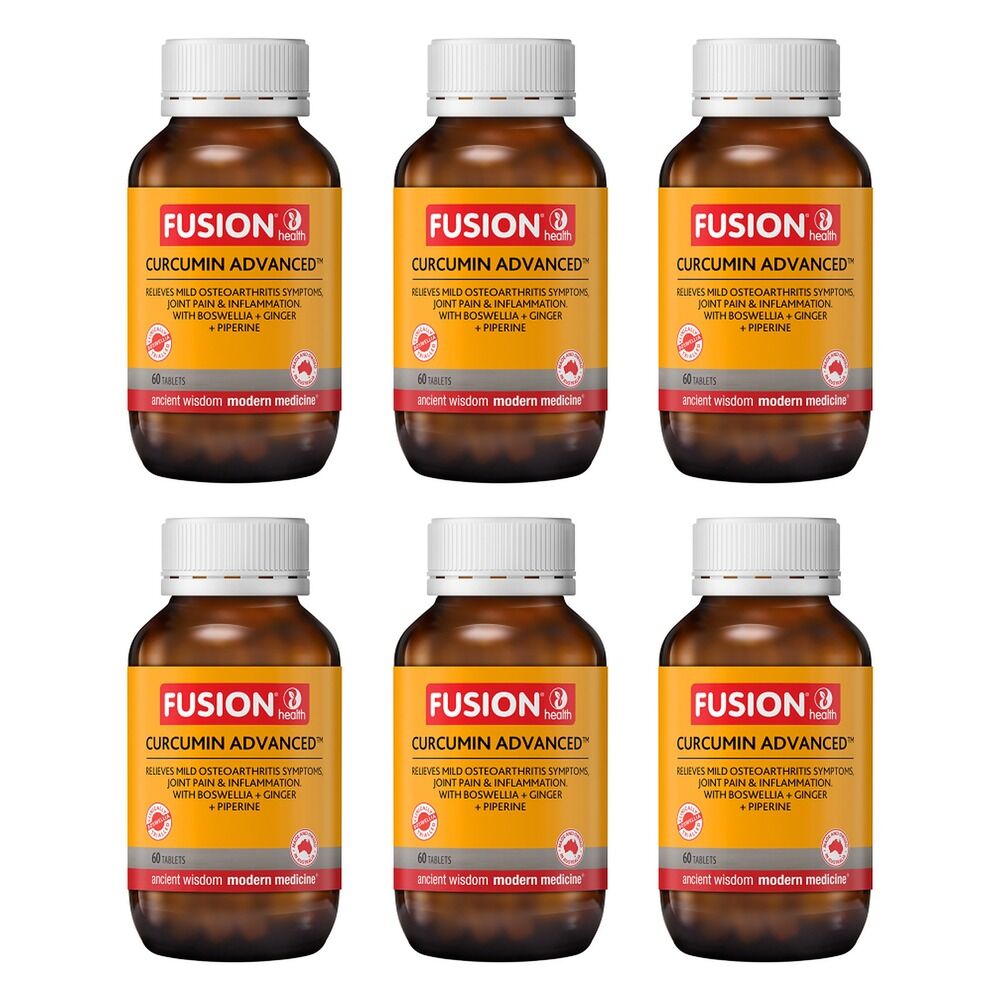 Fusion Health Curcumin Advanced 60 Tablets Pack of 6