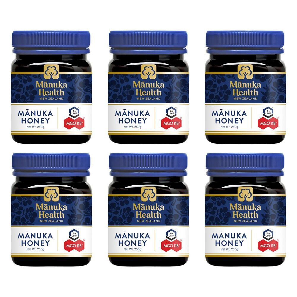 Manuka Health MGO 115+ UMF 6 Manuka Honey 250g Pack of 6